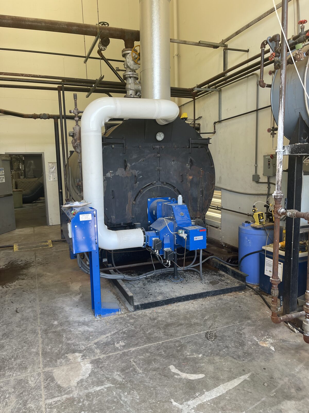 Industrial boiler installation